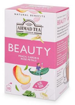 Ahmad Tea Beauty Peach,Carob & Rose Petals (20 tea bags)