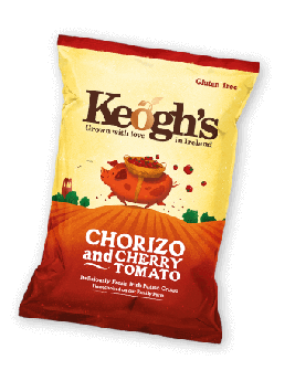 Keogh's Irish Chips Chorizo & Tomato Gluten Free - Λουκάνικο & Ντομάτα 125 gr