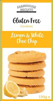 FarmHouse Biscuits Lemon with White Choco- Gluten Free 150 gr