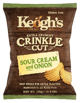 Keogh's Irish Chips Sour Cream & Onion Gluten Free - Κρέμα Τυριού & Κρεμύδι 125 gr