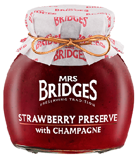 Mrs Bridges Preserve Strawberry with Champagne
