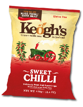 Keogh's Irish Chips Sweet Chilli Gluten Free -Γλυκό Τσίλι 125 gr