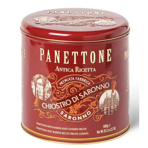 Chiostro di Saronno Panettone Classico Elegance – Παραδοσιακό Ιταλικό Πανετόνε σε Μεταλλικό Κουτί 1 kg