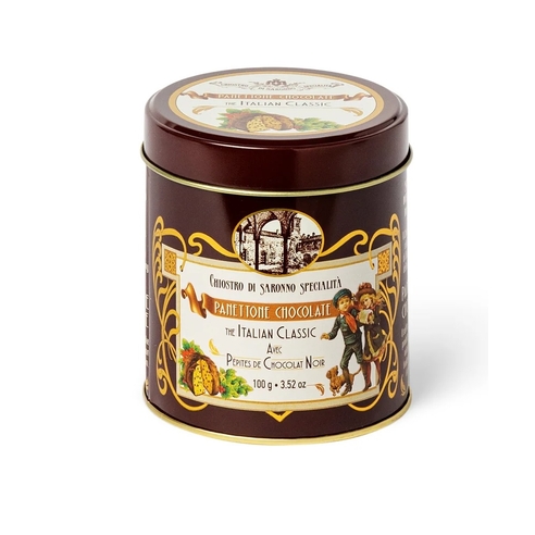 Chiostro di Saronno Mini Panettone Chocolate Vintage Memories – Μίνι Πανετόνε Σοκολάτας σε Μεταλλικό Κουτί 100 g